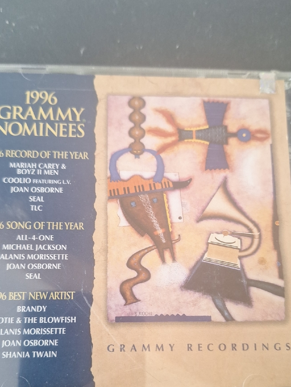 1996 Grammy Nominees Compilation CD - Beige Artwork